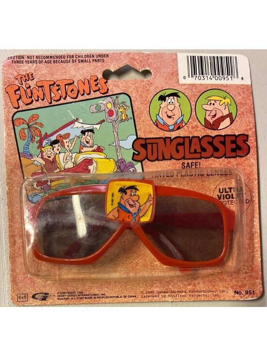Henry Gordy, Made in China Other - The Flintstones 1990 Fred Sunglasses UV Protection Kids Retro Frame